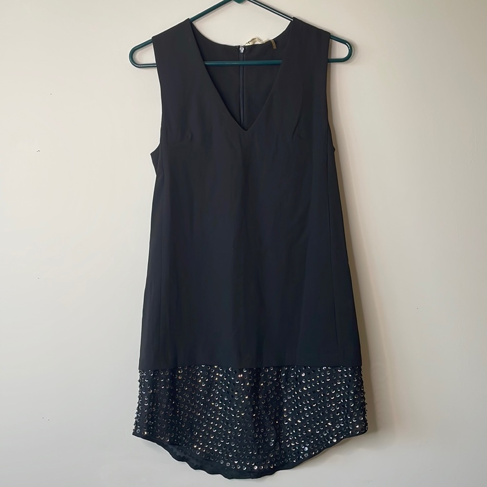 Black sequin mini dress